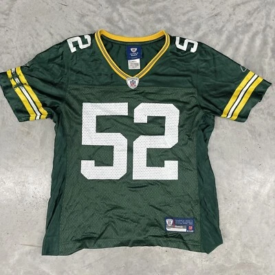 Camiseta cosida en el campo de la NFL de los Green Bay Packers Clay Matthews #52 pequeña para mujer Foto 1 de 4