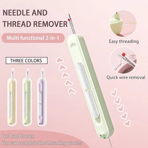 Needle Threader Seam Ripper 2-In-1 Threads Remover Sewing Household Accessories - Picture 1 of 11