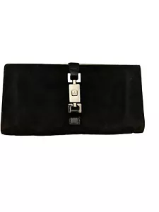 Gucci Continental Geldbörse schwarz GG Canvas und Leder Jackie 18,5 x 9,5 cm - Bild 1 von 12