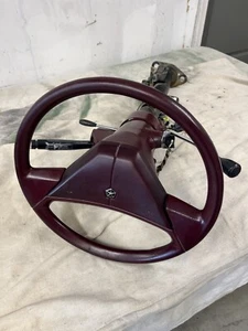 1986-1990 Dodge Ram Van Steering Column Red Burgundy - Picture 1 of 7