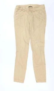 Pantalones de algodón beige para mujer Miso talla 8 L30 delgados - Imagen 1 de 12