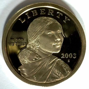 2003 S SACAGAWEA Golden Dollar Native American PROOF Coin US Mint MADE IN USA - Picture 1 of 2