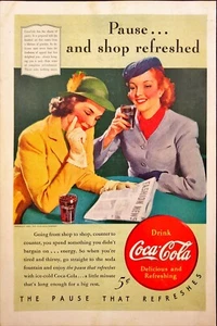 Anuncio impreso vintage de Coca-Cola Coca 1940 - Imagen 1 de 5