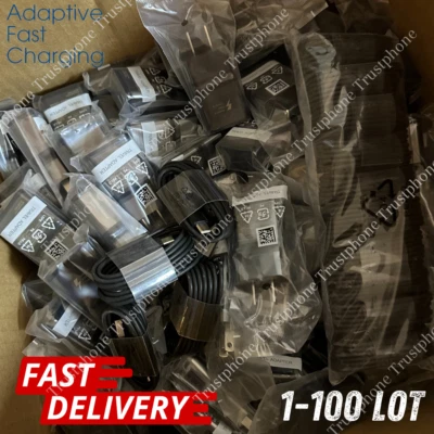 Lote de cables cargador de pared rápido tipo C para Samsung Galaxy S10 Note10 S8 S9 Plus S22 Foto 1 de 4