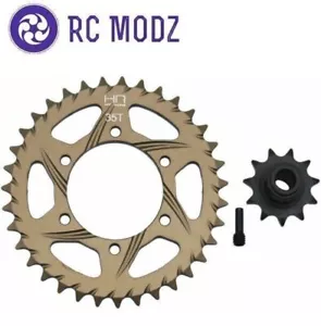 Hot Racing LPC39DRH Losi Promoto MX Aluminum Speed Run Sprocket Set - Picture 1 of 4
