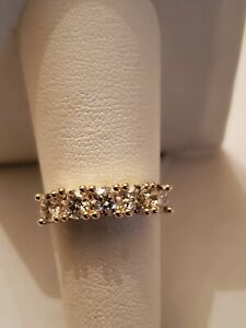 1.50 CT MOISSANITE 10KT SOLID YELLOW GOLD ENGAGEMENT RING Size 7