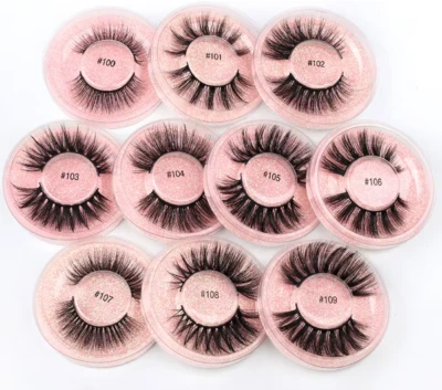 Pair 3D Mink False Eyelashes Wispy Cross Long Thick Soft Fake Eye Lashes  UK - Image 1 of 4
