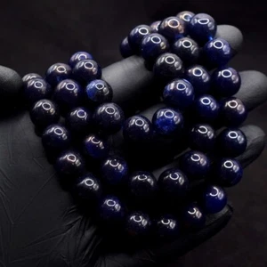 Atractivo collar joyería 3 hilos zafiro azul 1040,00 quilates VK 33 E604 - Imagen 1 de 3