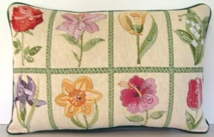Blumen - Frühlingsblumen, 8 verschiedene Blöcke von Park B. Smith Gobelin Kissen Neu - Bild 1 von 7