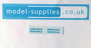 French Dinky 556 Citroen Waterslide Transfer Set Ambulance Minucipale - Picture 1 of 1