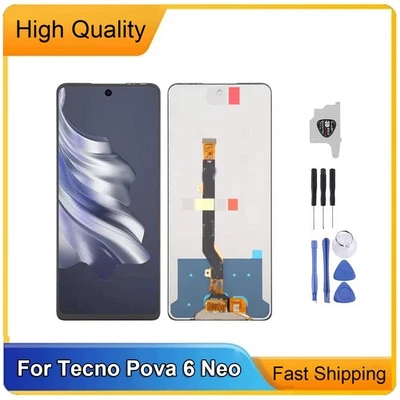 For Tecno Pova 6 Neo TFT Screen LCD Display Touch Digitizer Assembly Replacement - Image 1 of 4
