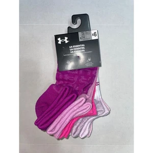 UNDER ARMOUR WOMENS 6 PAIR PINK PURPLE LIGHTWEIGHT NO SHOW SOCKS NEW - Picture 1 of 7
