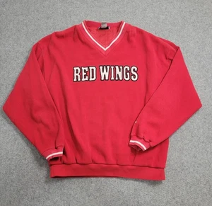 Vintage Detroit Red Wings Pullover Herren Large Rot NHL Hockey Logo Athletic 90s - Bild 1 von 14