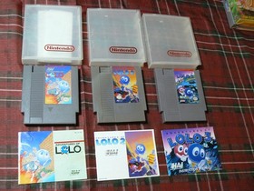 Adventures of LOLO 1, 2, 3 Trilogy (Nintendo NES) With Manuals and Hard Cases