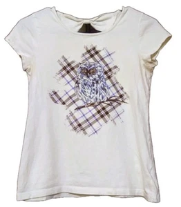 Girls Arizona Cream Colored Owl Design Shirt Size L(14/16) - Picture 1 of 1