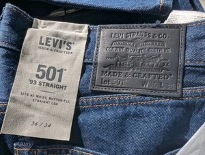 Levi's Made & Crafted 93 Everest 501 Selvedge Denim Jeans sz 36x34 nwt - Picture 1 of 6