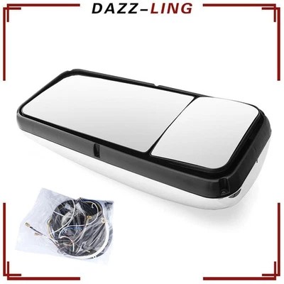 For Kenworth T660 T600 T800 Chrome Door Mirror Power w/ Heated Passenger RH Side Foto 1 de 4