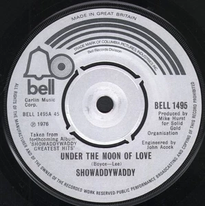 Showaddywaddy Under the Moon of Love 7" vinyl UK Bell 1976 four prong label - Picture 1 of 2