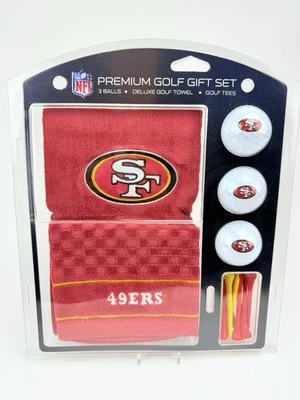 San Francisco 49ers NFL Golf Gift Set  Embroidered Golf Towel 3 Golf Balls Tees  - Image 1 of 2