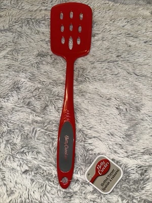 Espátula ranurada roja nueva con etiquetas Betty Crocker utensilios de cocina C3 Foto 1 de 4