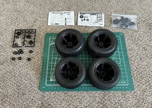 "Juego de ruedas y neumáticos HPI Super Star negro 2,2"" + adaptadores RC10T Losi Tamiya ¡En muy buen estado! - Imagen 1 de 24