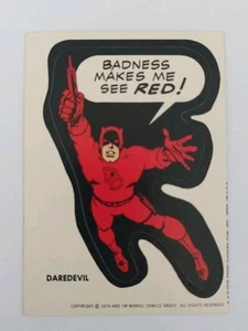 1975 Topps Gum Card Marvel Comic Book Super Heroes Sticker - Daredevil - Picture 1 of 3