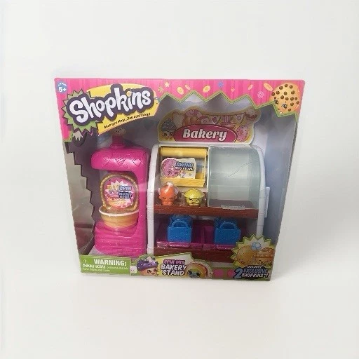 Shopkins Spin Mix Bakery Stand Playset With 2 RARE