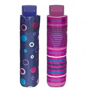 Damen Regenschirm Perletti Mini Regenschirm Sonne faltbar manuell gemustert - Bild 1 von 2