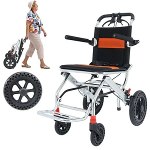 All-Terrain Folding Wheelchair Ultra-Light Portable Transport for Senior Bag - Picture 1 of 8