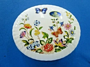 AYNSLEY BONE CHINA, CAJA DE BARATIJAS OVALADA GRANDE, DISEÑO DE JARDÍN CABAÑA - Imagen 1 de 12