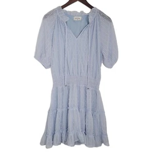 Elegante mini vestido de primavera Aura para mujer talla M azul pastel punto cintura ajustada  - Imagen 1 de 8