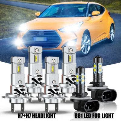 Kit de bombillas antiniebla altas y bajas para Hyundai Veloster 6000K 2012-2017 Foto 1 de 4