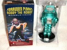 Rare Forbidden Planet Robby The Robot Blue Bobble Head In Box w/ Wear Funko