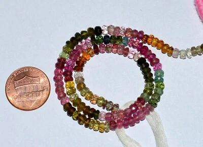 Natürlich Turmalin Edelstein Perlen, Wassermelone Schmuck Liefert - Bild 1 von 4