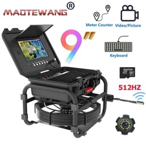 50M 9" LCD Monitor DVR 5mm Pipe Inspection Camera AHD1080P Drain Sewer Camera - Bild 1 von 12