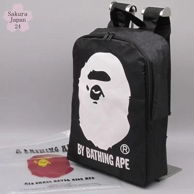 Mochila BAPE A Bathing Ape APE HEAD Impresión Negra 2015 AW Revista Regalo Gratis Foto 1 de 4