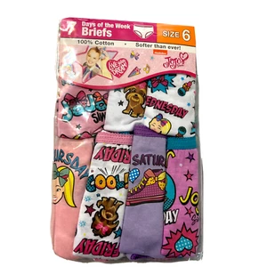 Girls Sz 6 Briefs 7 Pack JoJo Sevin Days of the Week Panties Underwear Colorful - Picture 1 of 7