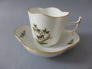 Herend Rothschild Mokkatasse mit untere Handgemalt 4198 RO Porzellan Porcelain - Bild 1 von 10