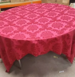 Cranberry - Tovaglia Broccato Rosso Ø 280 cm - Foto 1 di 2