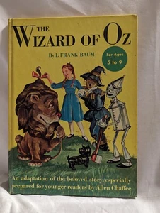 "The Wizard of Oz", 1950 Young Reader Adaptation, Hardcover, L. Frank Baum- USED - Foto 1 di 11