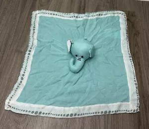 Aden Anais Elephant Security Lovey Soft Silky Soft Musy Mate Aqua EXCELLENT!!! - Picture 1 of 5