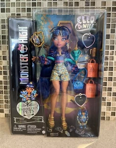 2023 Monster High Faboolous Pets Cleo De Nile Doll with Hissette & Tut NEW! - Picture 1 of 5