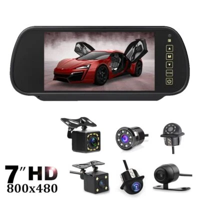 Reverse Parking system 7" TFT LCD Screen Car Monitor rearview mirror Rear camera - Image 1 of 4