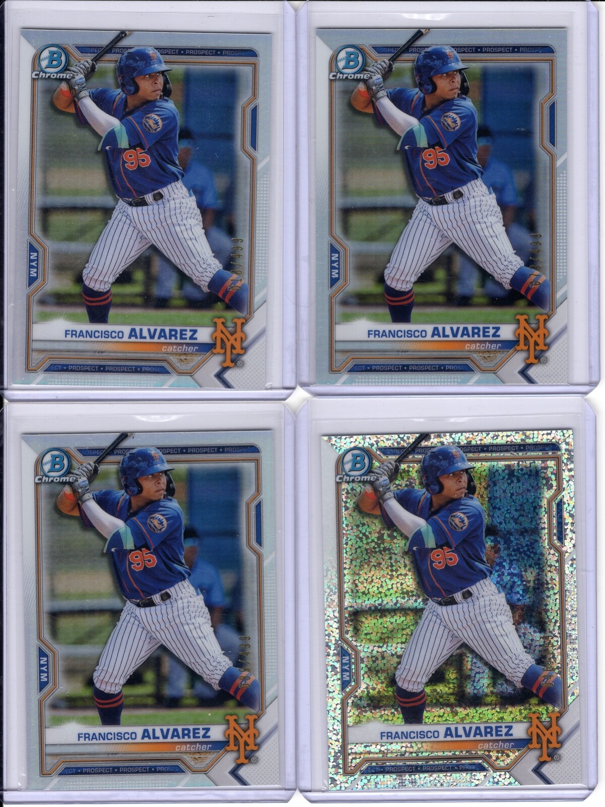 2021 Bowman Chrome Francisco Alvarez Refractor BCP-209 New York Mets #/499