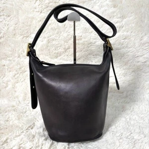 Coach 9953 Vintage Old Helen’s Legacy Duffle Bucket Shoulder Bag Black Leather - Picture 1 of 10