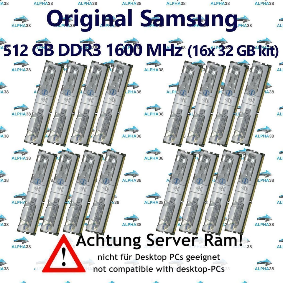 512 GB (16x 32 GB) LRDIMM ECC DDR3-1600 SuperStorage 4U 6047R-E1R24N RAM - Immagine 1 di 1
