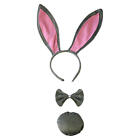Bunny Rabbit Ear Headband Collar Bow Tie Costume Cuffs Rabbit Tail For Easter