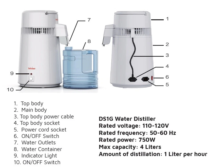 Tuttnauer DS1G One Gallon Water Distiller  Foto 1 de 1