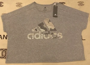 BRAND NEW. Ladies Adidas Grey T-Shirt. Plus Size 24-26. 100% Genuine. - Picture 1 of 7