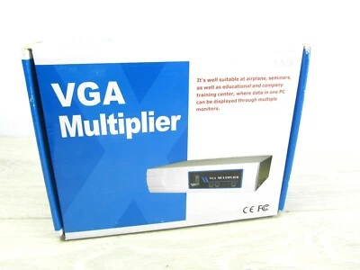 Linxcel VM-112A 2-Port SVGA VGA Splitter Amplifier Multiplier 400 MHz w/ Power - Image 1 of 4